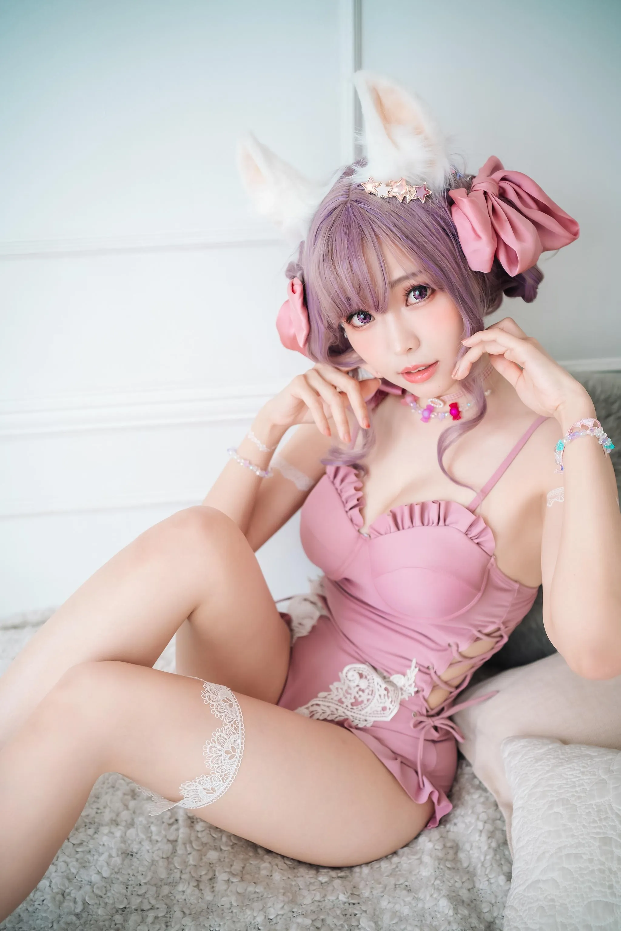 ElyEE子 – NO.82 Fluffy Summer – Original Swimsuit-粉色 [54P]插图9